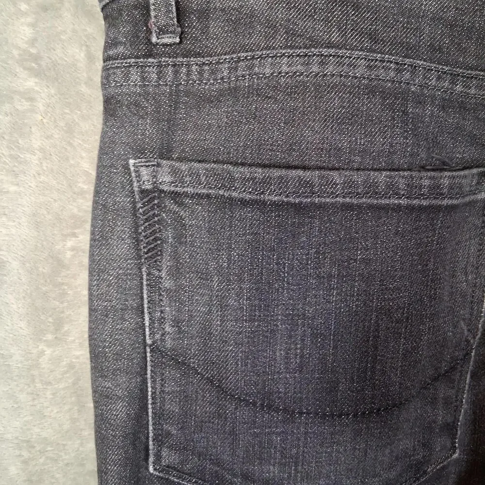 Paige Lennox Slim Straigh Jeans Mens 32x32 Black Wash Designer Denim Sample Tags - Picture 8 of 9